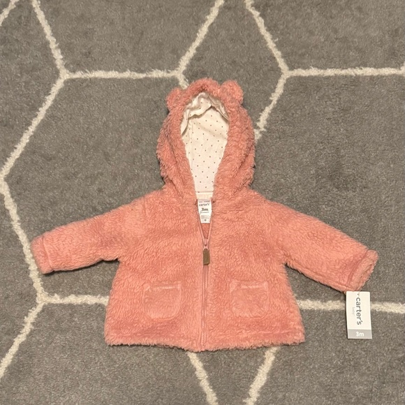 Carter’s Fuzzy Bear Jacket - Size 3 Months - Picture 1 of 5